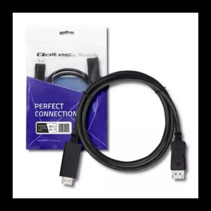 Cablu 4K UHD 2880p DisplayPort v1.2 - HDMI 2m negru QOLTEC-50441 50441-QOLTEC