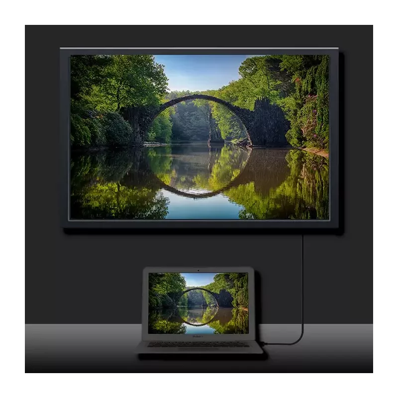 Cablu 4k Uhd 2880p Displayport V12 Hdmi 2m Negru Qoltec 50441 50441 Qoltec