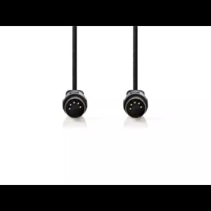 Cablu audio stereo DIN 5p tata - 5p DIN tata 3m negru Nedis CAGL20000BK30