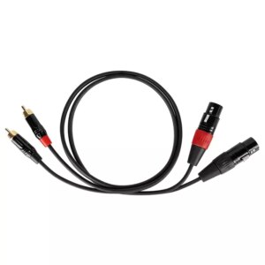 Cablu Stereo Xlr 3pin Mama 2x Rca Tata 1m Fire 2x18 010mm Ofc Pvc Impletitura 32 010mm Ofc Kpo2930 Cabletech