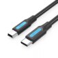 Cablu USB2.0 mini 5pin mufa tata - USB C mufa tata nichelat 2m negru dublu ecranat 2A VENTION COWBH