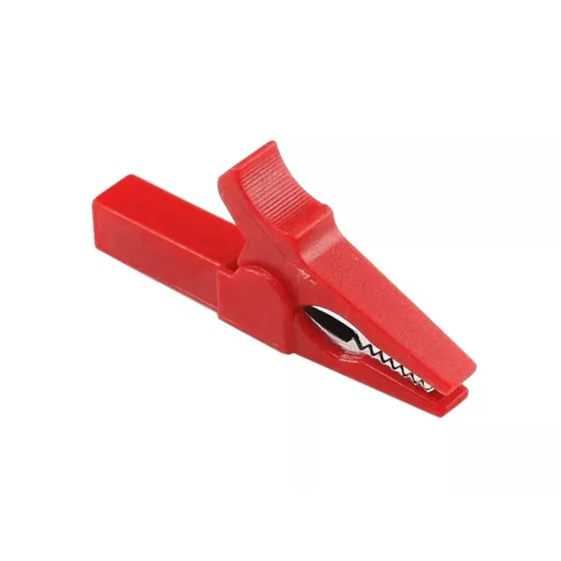 Clip Crocodil Izolat Lungime 55mm Pentru Fixare Mufa Banana 4mm Rosu Gbc 18753710