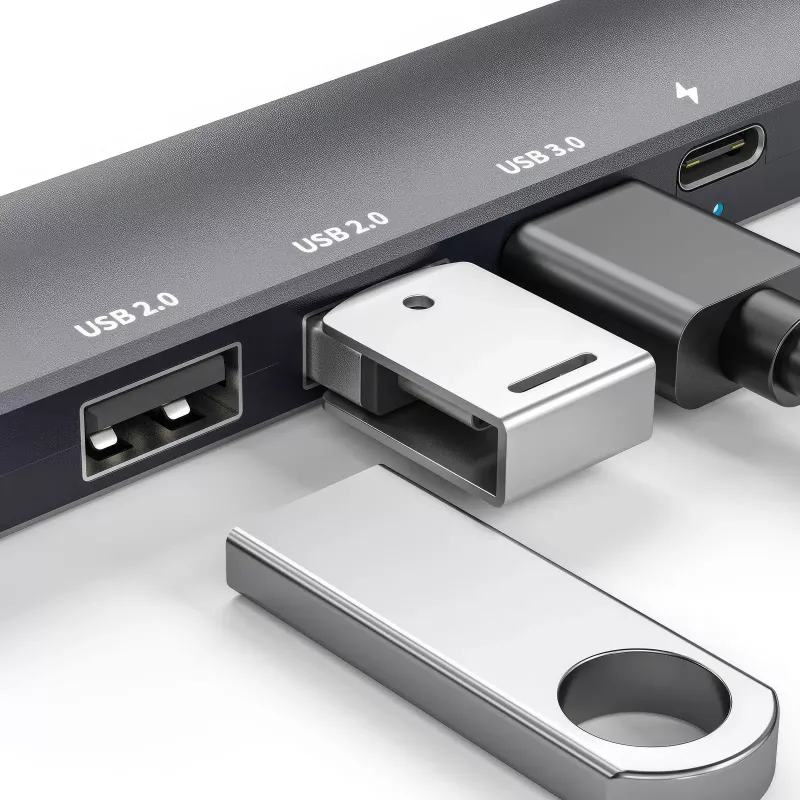 Hub Usb Multifunctional Delight Hdmi Usb Type C 30 3x Usb A 1x Usb Type C 5gbps 100w Negru 55064