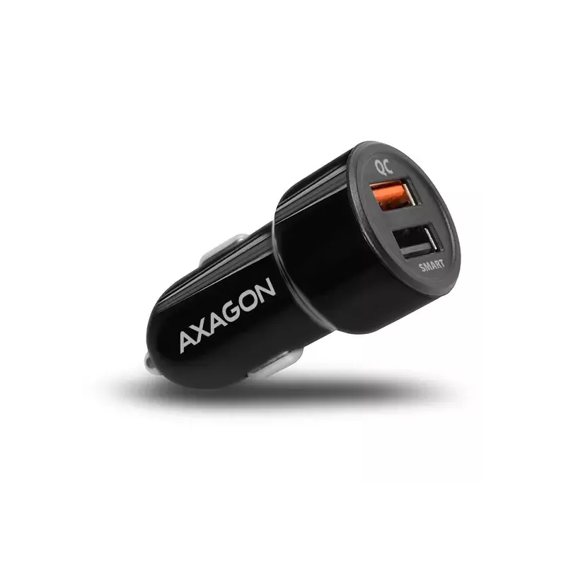 Incarcator auto Smart 5V 2.4A + QC3.0 30W negru Axagon PWC-QC5