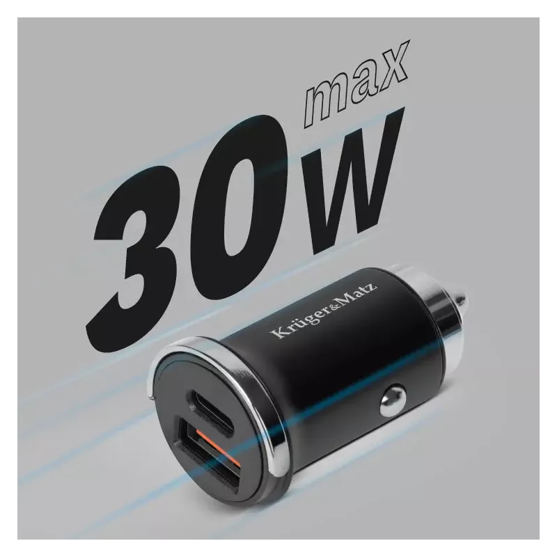 Incarcator Auto Usb Usb Type C Qc30 Pd 30w Krugermatz Km0871