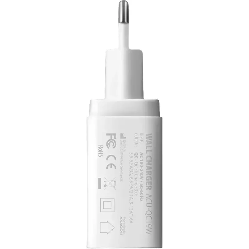 Incarcator Retea Axagon Acu Qc19w 2x Usb Type A Qc30 19w Alb