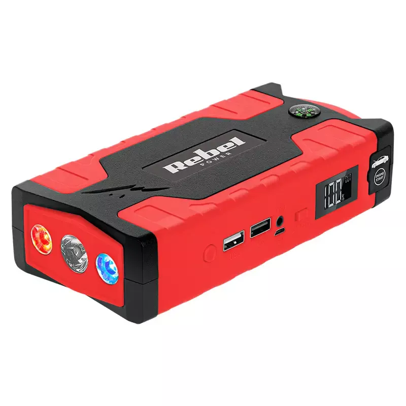Jump Starter 10000mah Rebel Power Bank Si Compresor Auto Urz0967