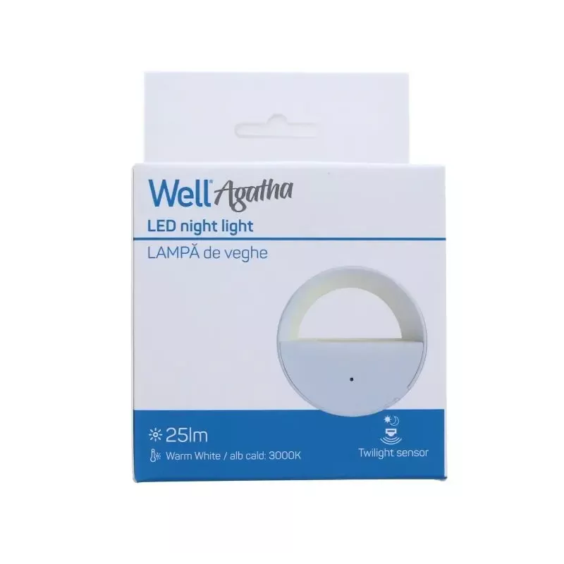 Lampa De Veghe Well 05w 25lm 3000k Cu Senzor Crepuscular Lednw Agatha S Wl