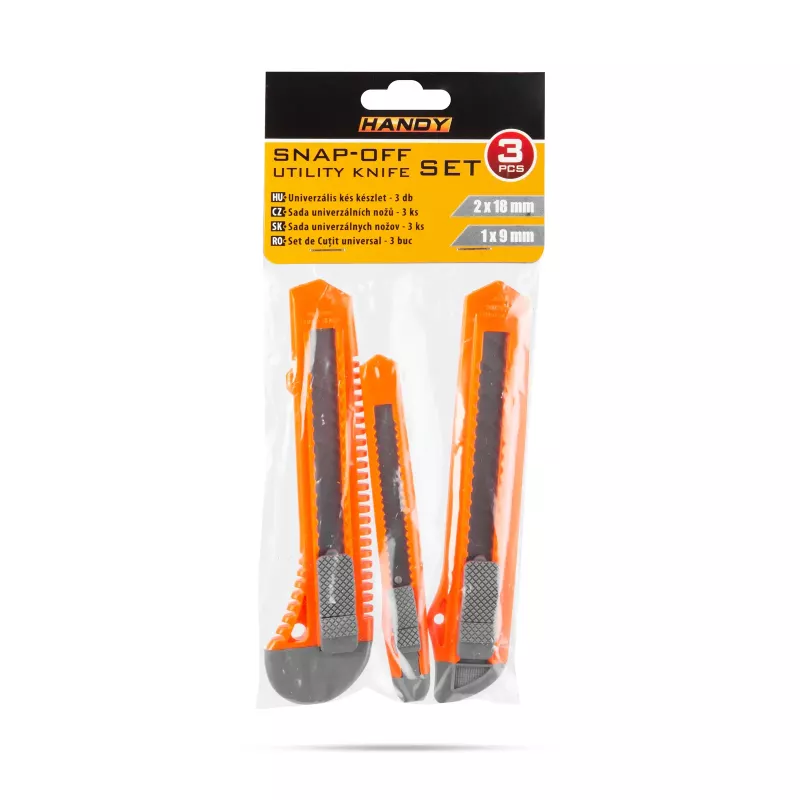 Set Cuttere Universale 3buc Pachet Cu Lame Retractabile Handy 10821