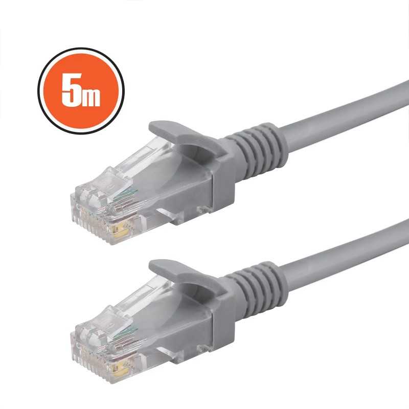 Cablu patch UTP RJ45 8p8c CAT5e 5m gri