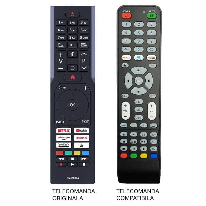 Telecomanda compatibila TV JVC RM-C3604 ER 9461 (461)