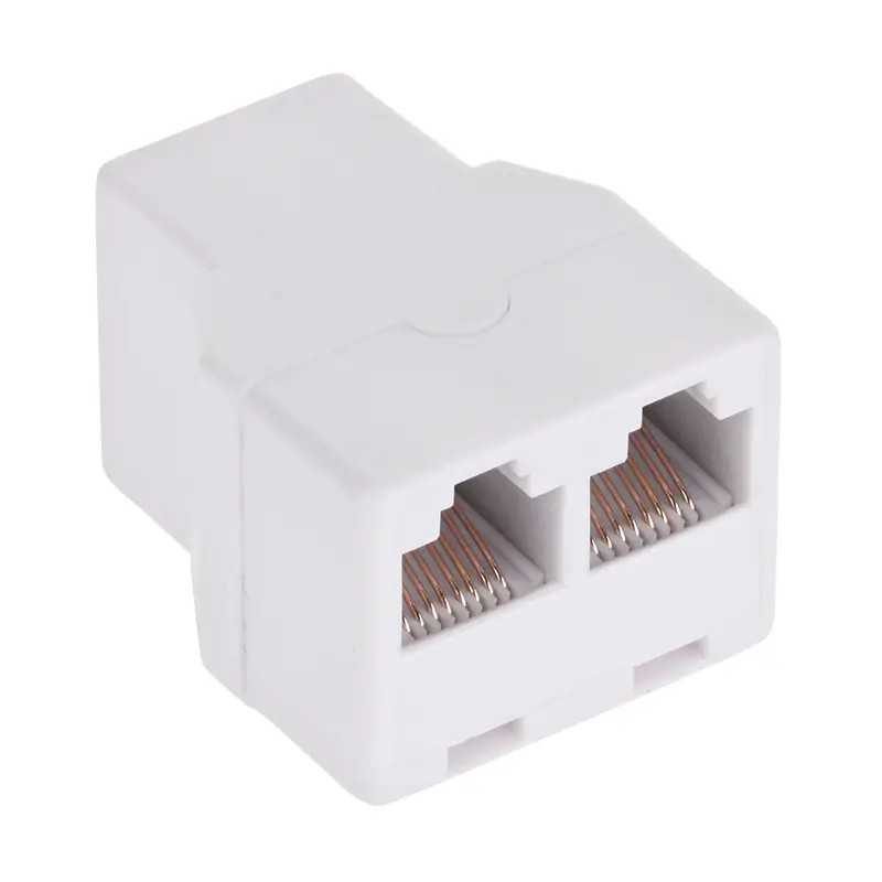 Adaptor RJ45 8P8C mama - 2x RJ45 8P8C mama alba TEL0022-2