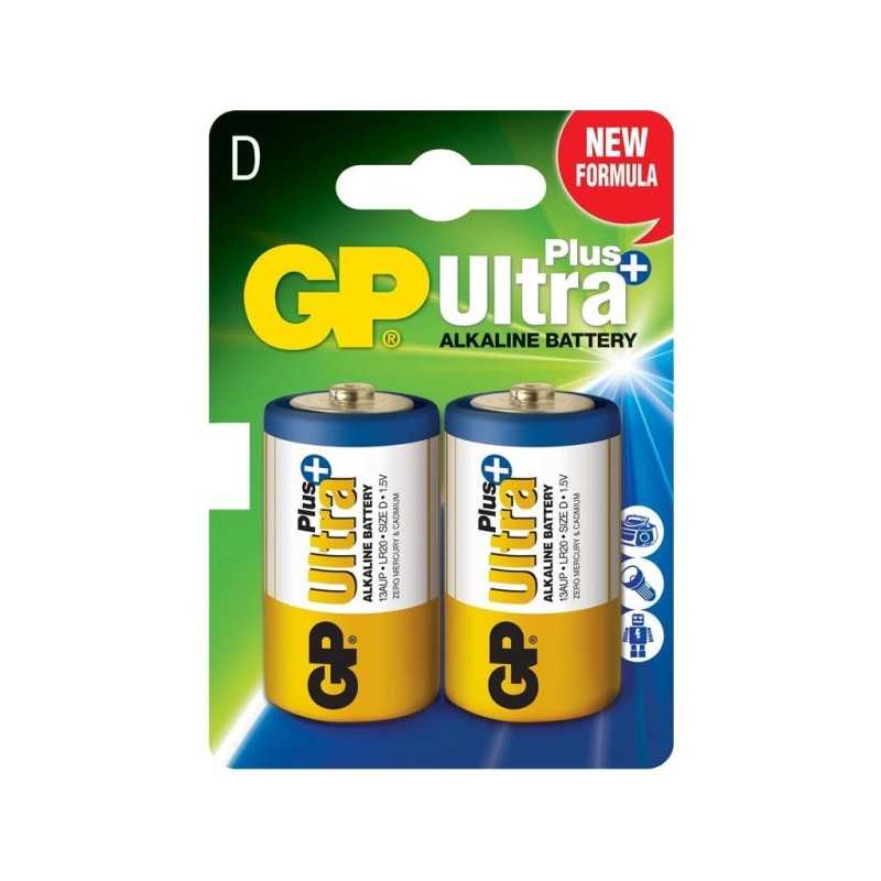 Baterii alcaline UltraPlus GP R20 D 2buc/blister GP13AUPTA21-2GSB2