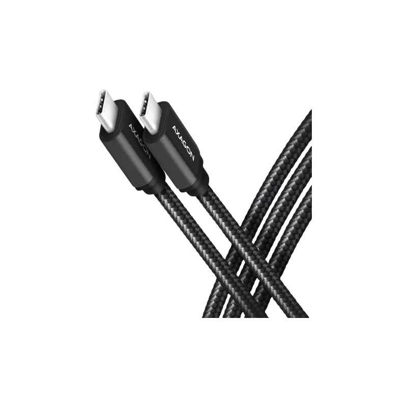 Cablu de date/incarcare AXAGON USB-C la USB-C 2.0 1.5m pentru transfer rapid PD 240W 5A matisat conector aluminiu BUCM2-CM15AB