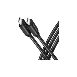 Cablu de date/incarcare pentru transfer rapid AXAGON USB-C la USB-C 2.0 2.5m PD 240W 5A matisat conector aluminiu BUCM2-CM25AB
