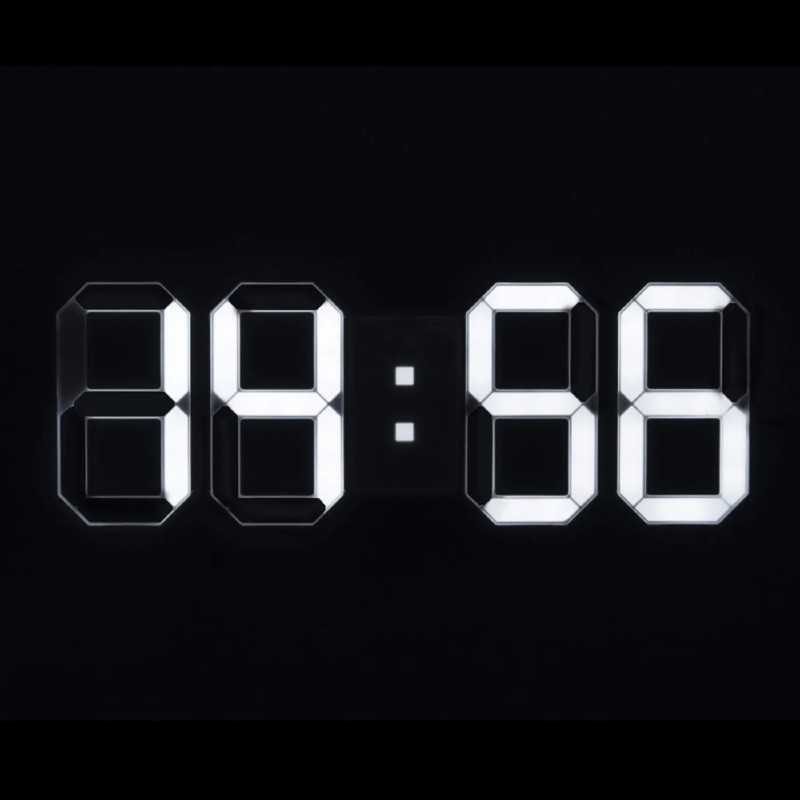 Ceas Cu Desteptator Digital Led 3d 314 80mm Alb Sal Ltc 04