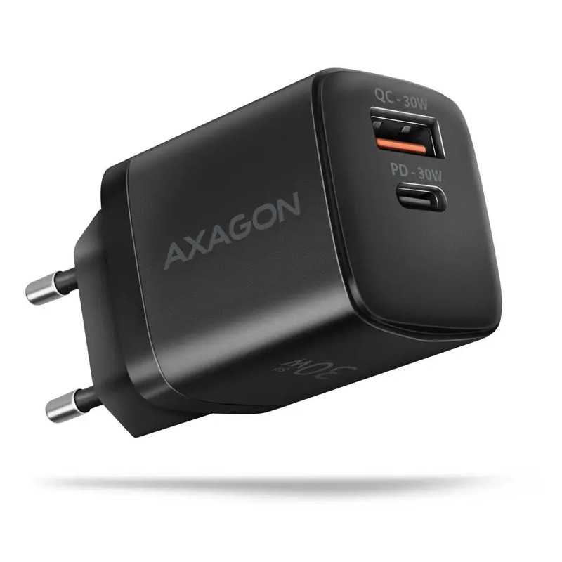 Incarcator retea AXAGON PD 3.0 QC4 + 1x USB-C 1x USB-A 30W negru ACU-PQ30