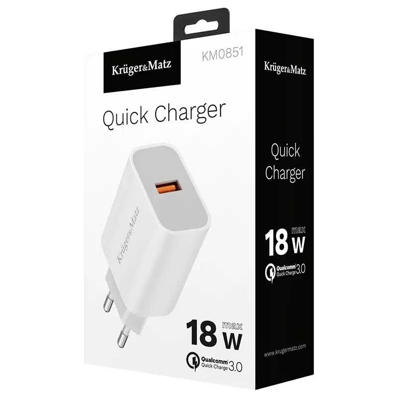 Incarcator Retea Quick Charge 30 18w Krugermatz Km0851