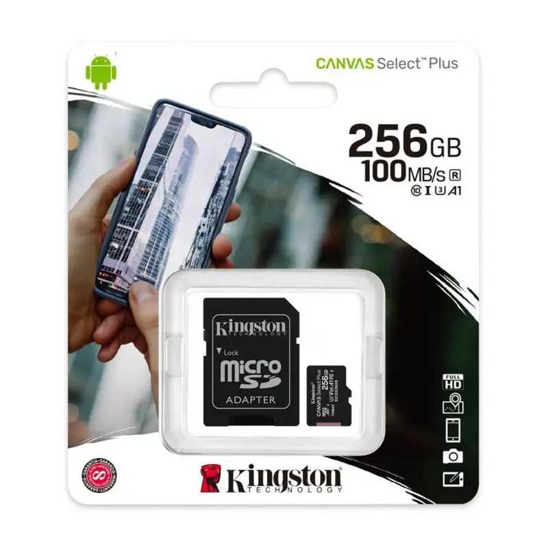 Micro SD CARD KINGSTON 256GB CLASS 10 PLYMSD256GK10