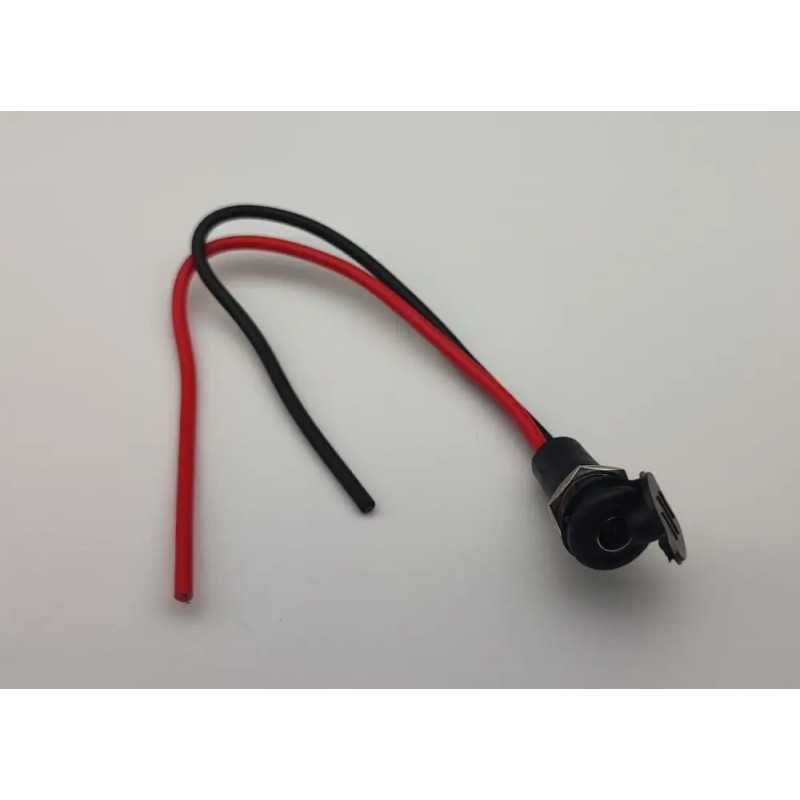 Cablu alimentare cu mufa DC mama 5.5x2.1mm fixare manson + capac rezistent la apa (5999)