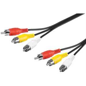 Cablu audio-video Goobay 3x RCA - 3x RCA 1.5m 50380