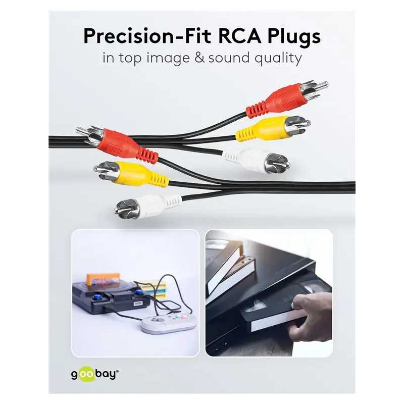 Cablu Audio Video Goobay 3x Rca 3x Rca 15m 50380