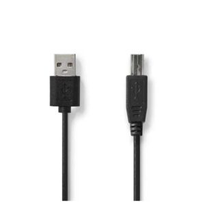 Cablu imprimanta USB 2.0 USB-A tata - USB-B tata 3m negru Nedis CCGL60101BK30