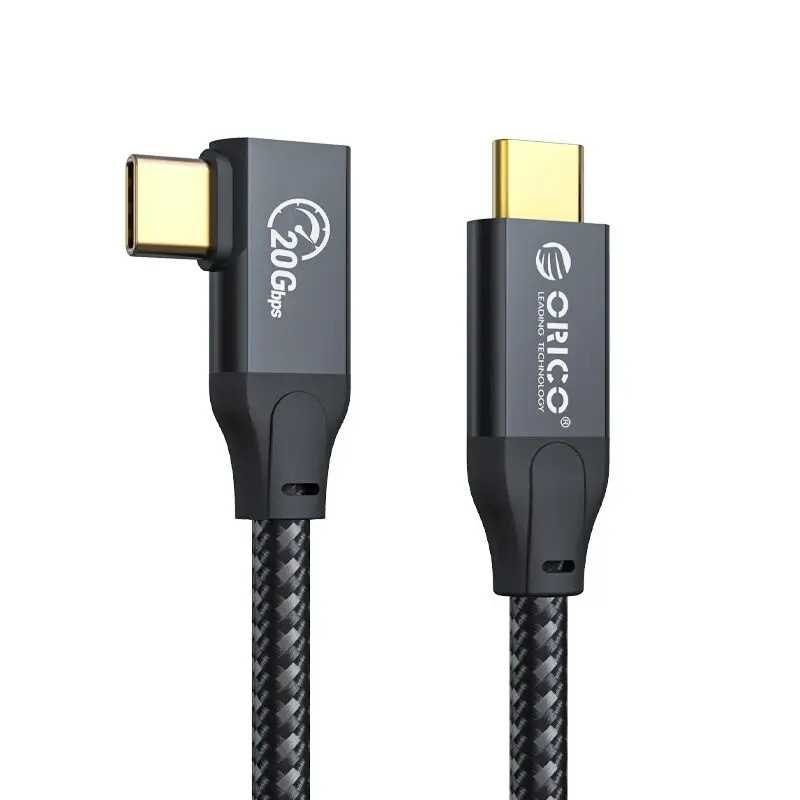 Cablu USB Orico CL32-10-BK 100W USB 3.2 Type-C 90 - USB 3.2 Type-C 1m negru textil