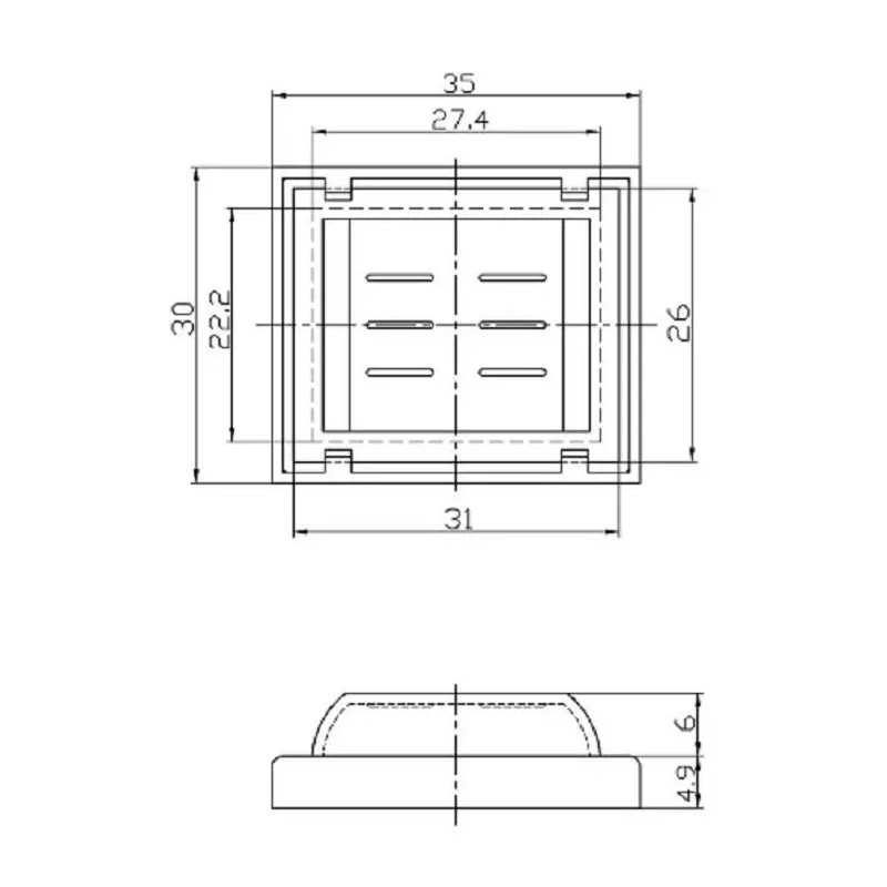 Capac Switch Intrerupator Ip64 31x255mm Transparent Gbc 24202010