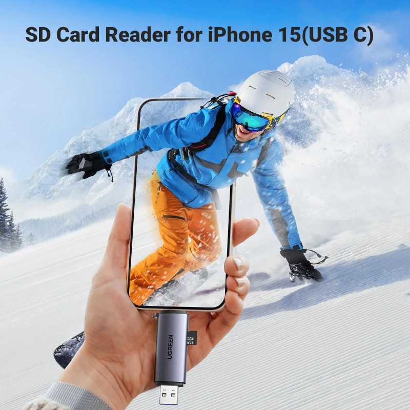 Card Reader Extern Ugreen Cm185 50706 Usb 30 Usb Type C 30 Citeste Scrie Sd Microsd 5gbps Maxim 2tb