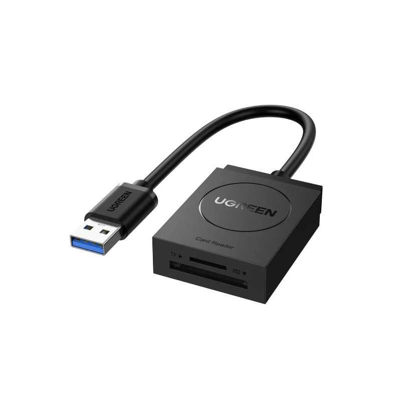 CARD READER extern Ugreen CR127 20250 interfata USB 3.0 citeste /scrie SD /microSD 5Gbps negru
