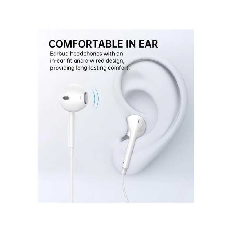 Casti In Ear Cu Fir Choetech Oc A012 Wh Usb C Microfon Reglare Volum Alb Earphone Oca012 Cho