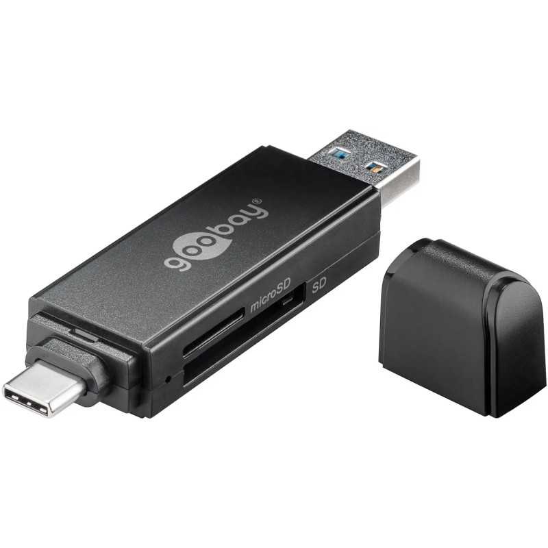 Cititor card reader USB 3.0 si USB TYPE C pentru SDXC SDHC MicroSD si SD Goobay 58261