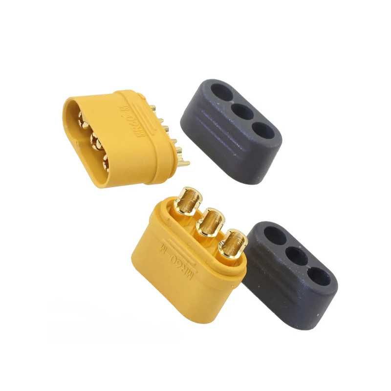 Conector Alimentare Dc Mufa Mr60 Tata 3pin 30a 500v Lipire Pe Cablu Amass Mr60 M