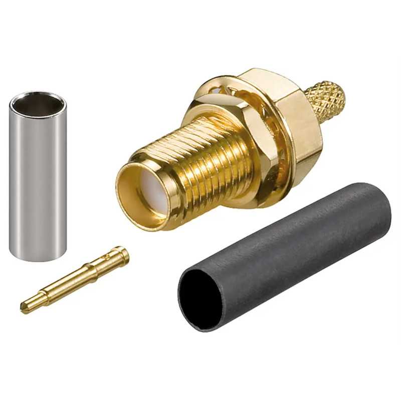 Conector RP-SMA mama sertizabil pentru cablu coaxial RG58 /RG-174 /RG-316 51696 Goobay