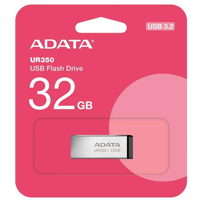 Flash drive metalic ADATA UR350 USB3.2 32GB UR350-32G-RSR/BK