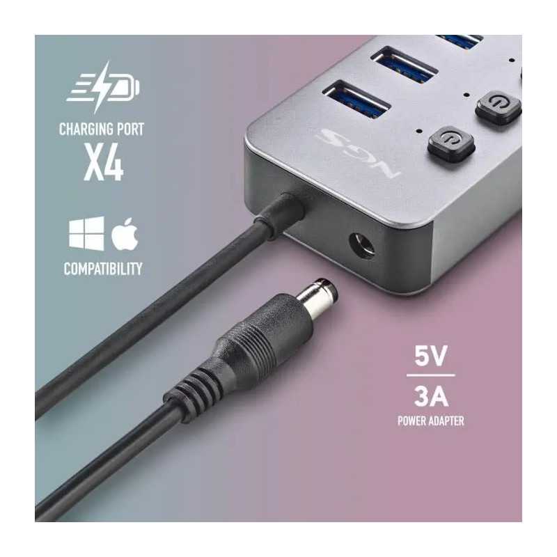 Hub Usb 30 Ngs Ihub8 Cu 8 Porturi Si Alimentator Hub Ihub8 Ngs