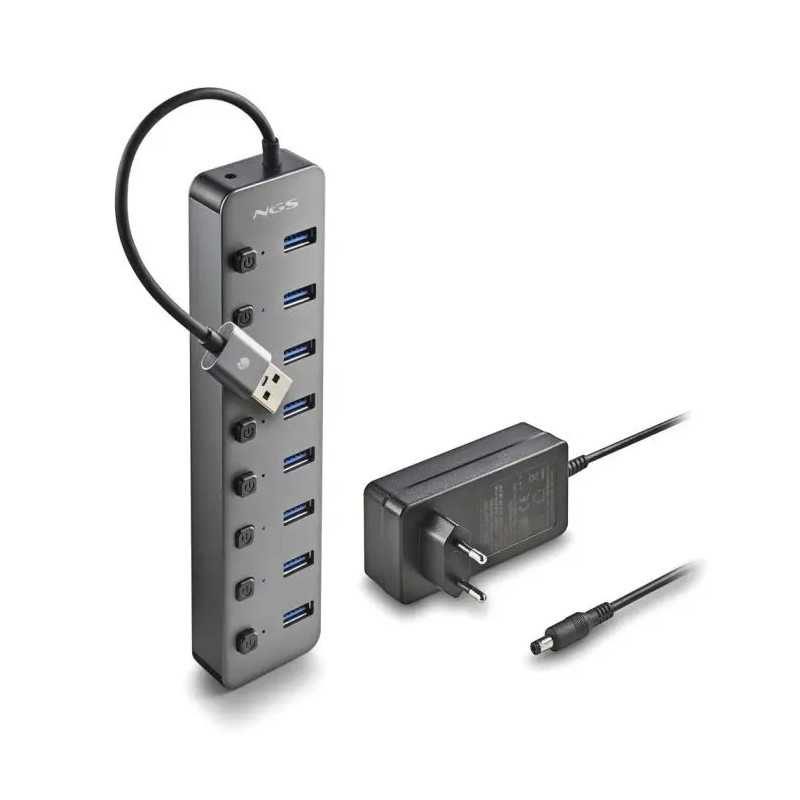 HUB USB 3.0 NGS iHub8 cu 8 porturi si alimentator HUB-IHUB8-NGS