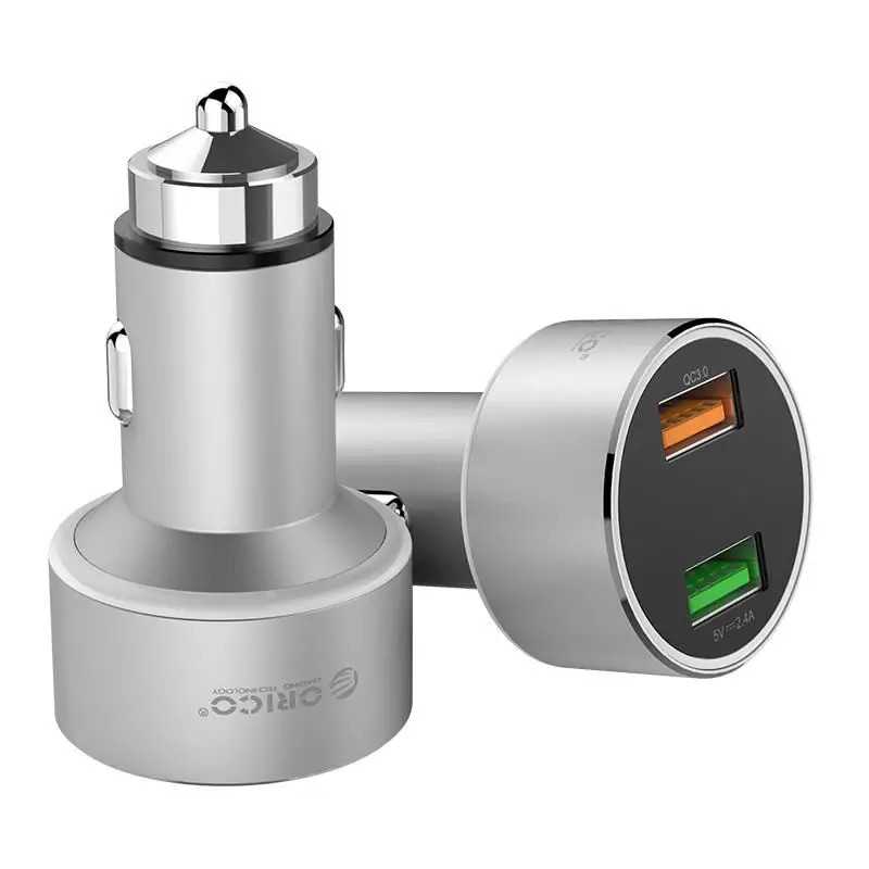 Incarcator Auto 2x Usb Qc3 Orico Upc Q2 12 24v 30w Argintiu