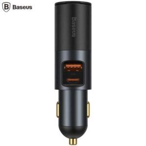 Incarcator auto Baseus Share Together CCBT-C0G 1x USB-A Output 5V/3A + 1x USB Type-C max 5V/3A + 1x bricheta auto 60W total 120W