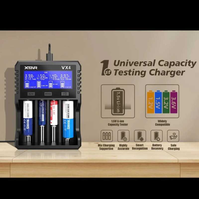 Incarcator Universal Smart Xtar Vx4 Visible Mixer 12v 15v 32v 36v 37v