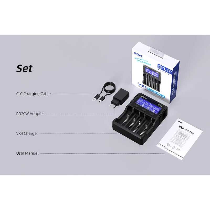 Incarcator Universal Smart Xtar Vx4 Visible Mixer 12v 15v 32v 36v 37v
