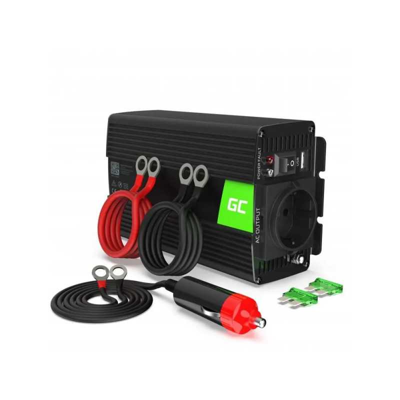 Invertor de tensiune 12V la 230V 500W INV03DE Greencell