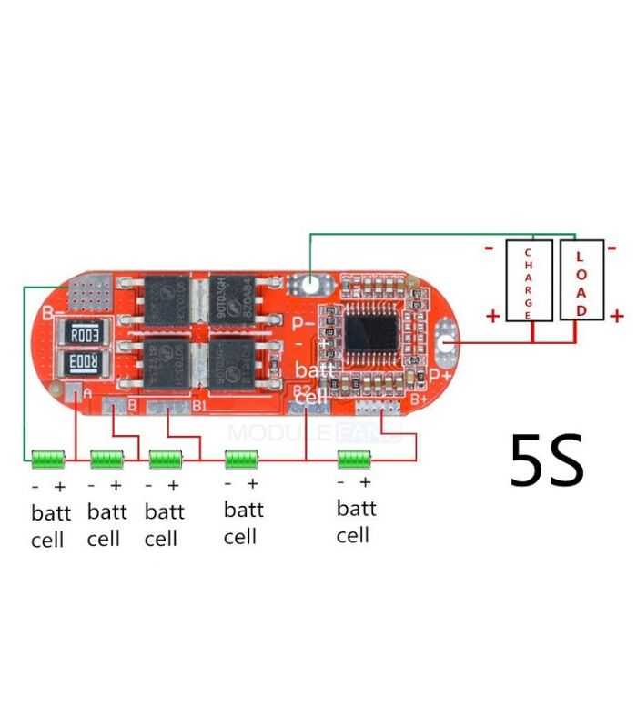 Modul Protectie Incarcare 5x 18650 25a Balansat
