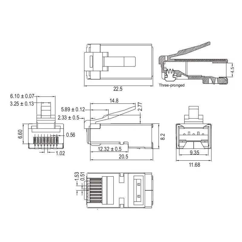 Mufa Retea Rj45 Pentru Cablu Stp Cat6 23 26awg 1buc Goobay 72502