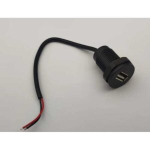 Mufa USB2.0 mama panou tip A 1 port gabarit mic cu 2 fire diam. 16mmx30mm
