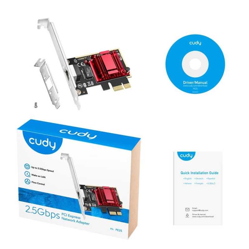 Placa De Retea Pci Express Gigabit 25gbps Pe25 Cudy