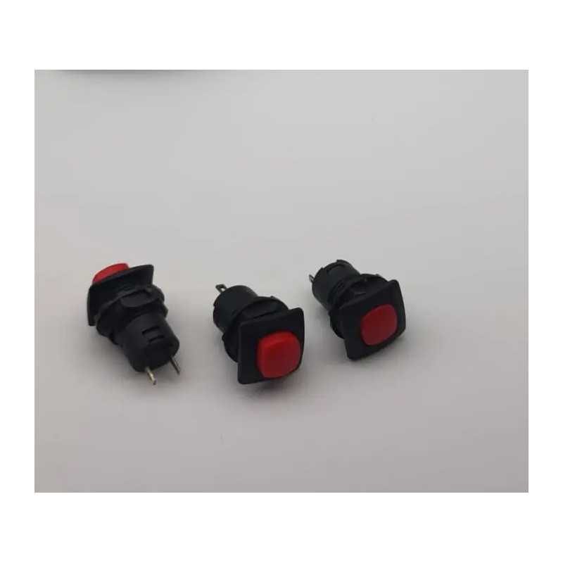 Push Buton cu retinere "NO" patrat plastic 15x15x30mm 1A/250