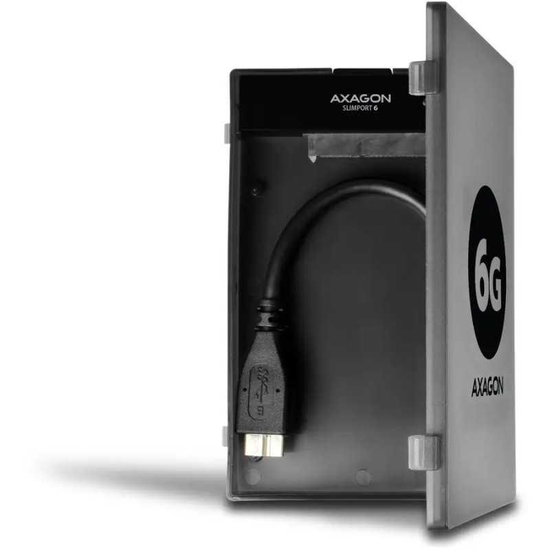 Rack Extern Axagon Adsa 1s6 Usb 30 Sata 6g Uasp Hdd Adaptor Extern 25 Negru