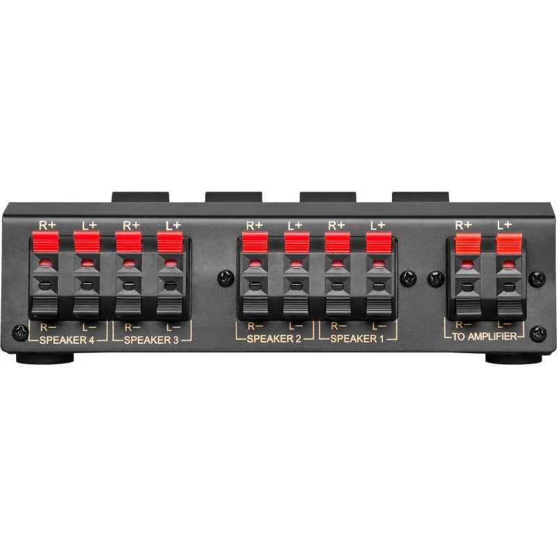Selector Difuzoare Stereo Pentru A Conecta Pana La 4 Perechi De Difuzoare Goobay